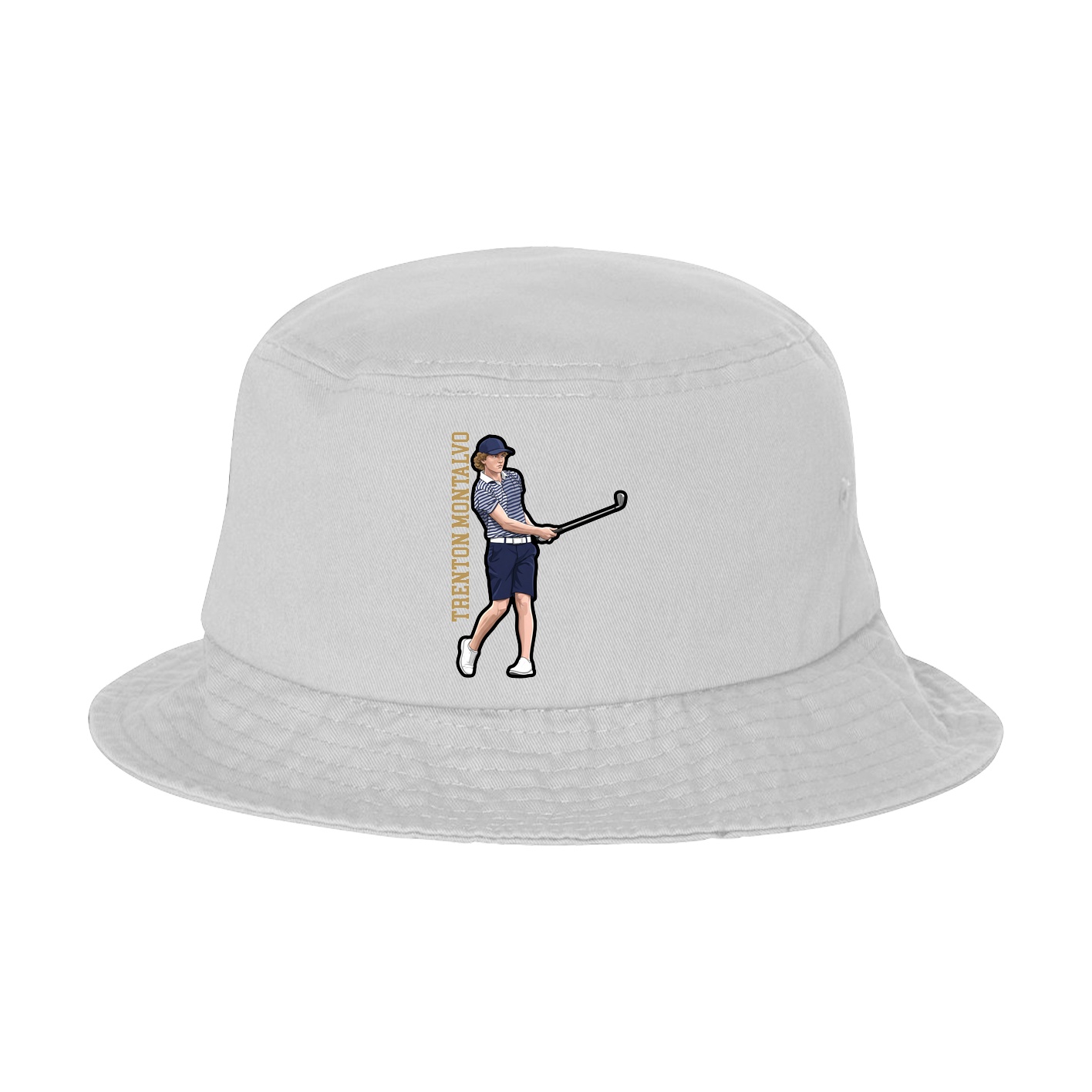 Bucket Cap — Name Vertical in White