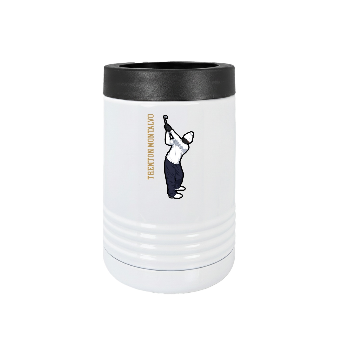 Beverage Holder — Name Vertical in White