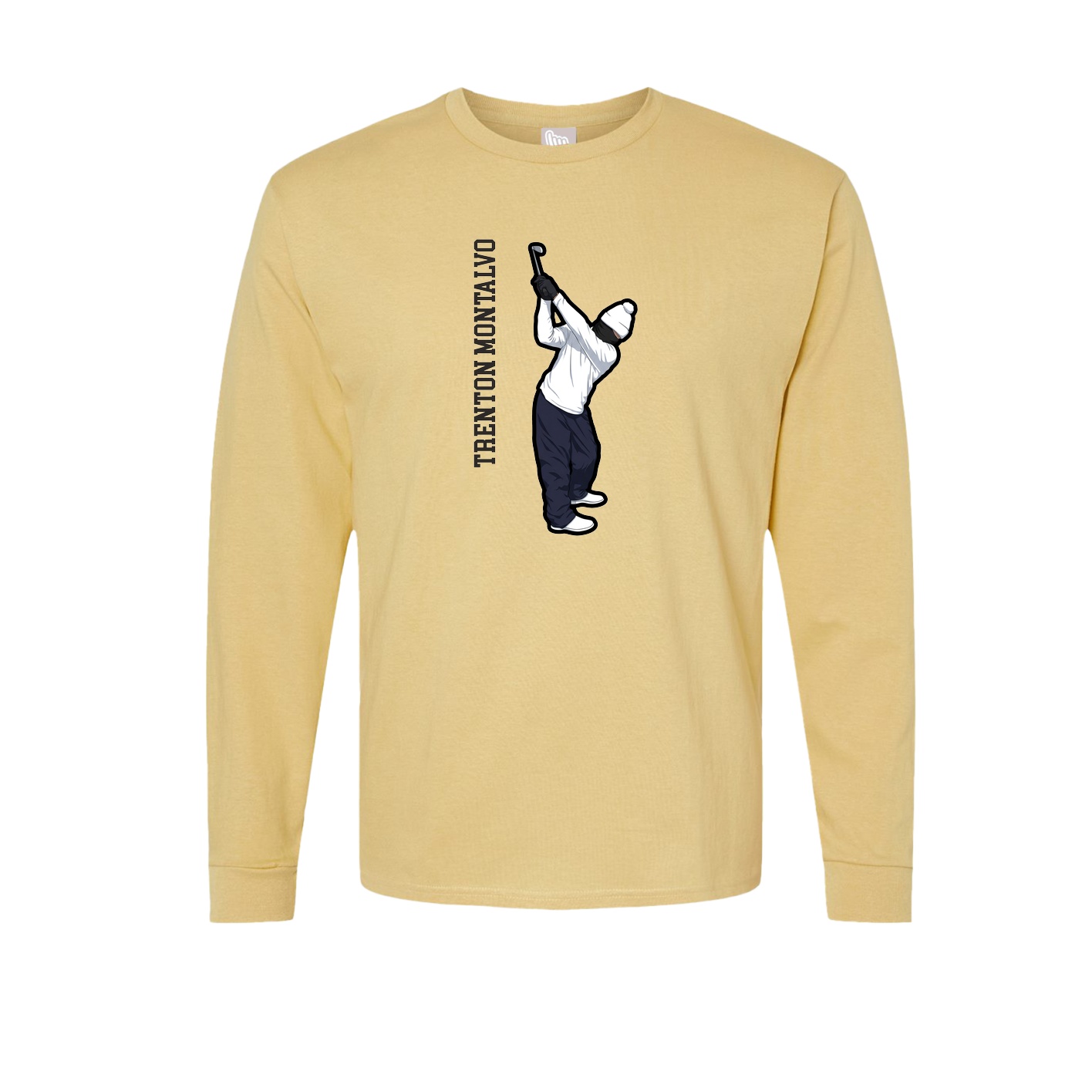 Long Sleeve Tee — Name Vertical in Vegas Gold