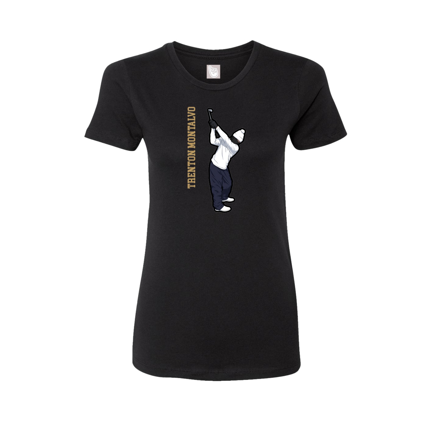 Womens Tee — Name Vertical in Black
