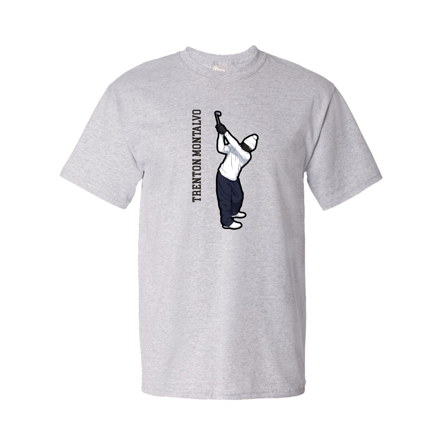Youth Tee — Name Vertical in Grey