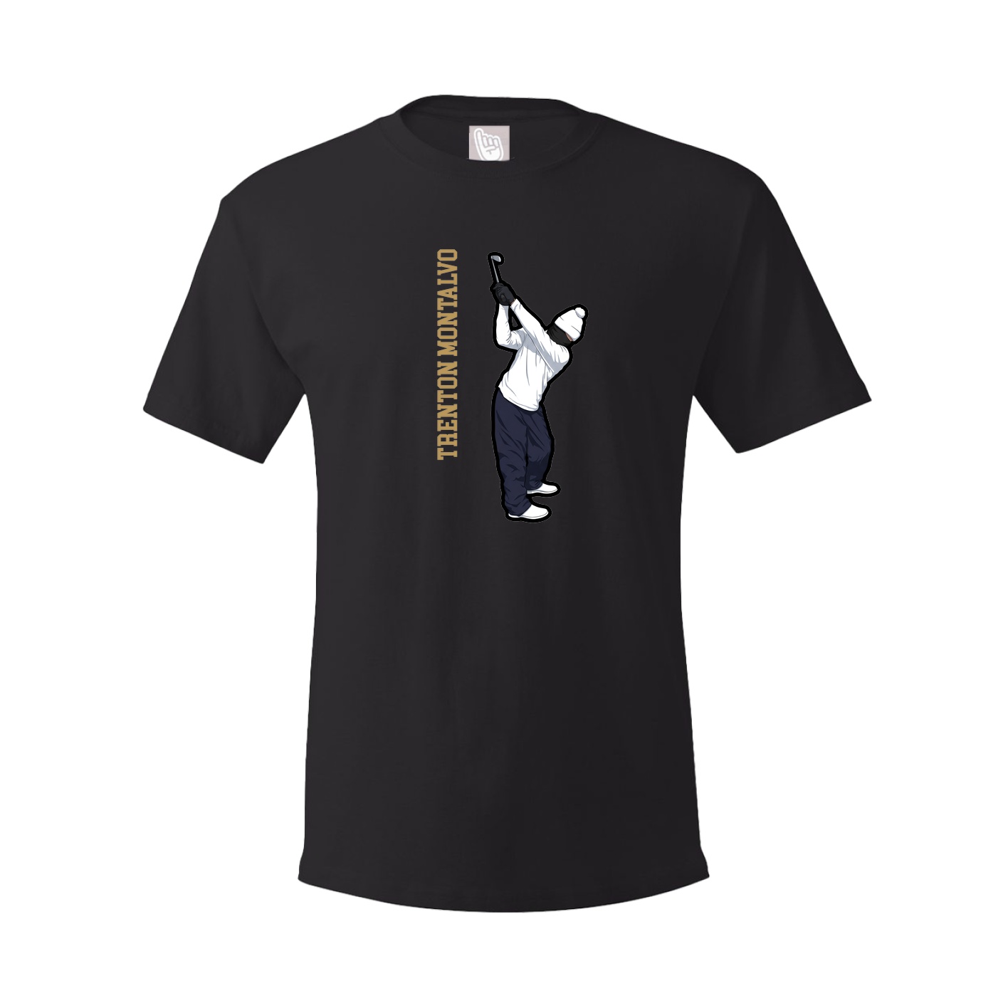 Youth Tee — Name Vertical in Black