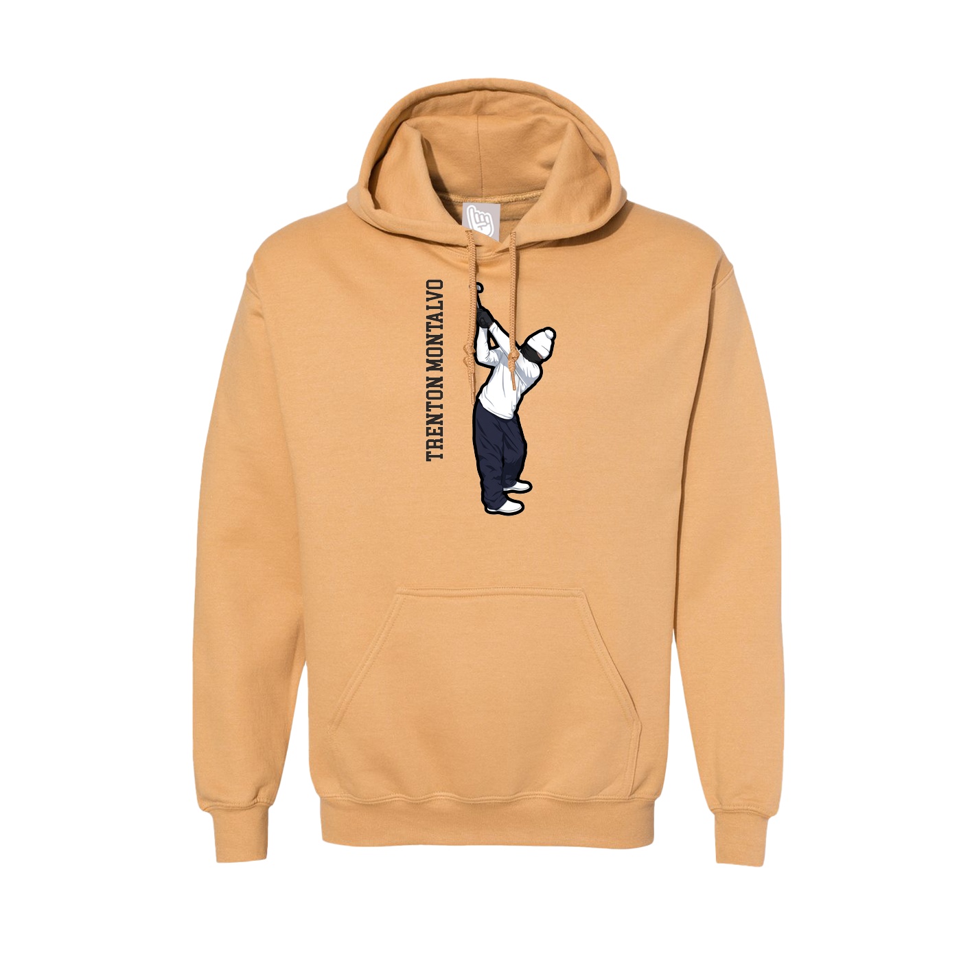 Hoodie — Name Vertical in Vegas Gold