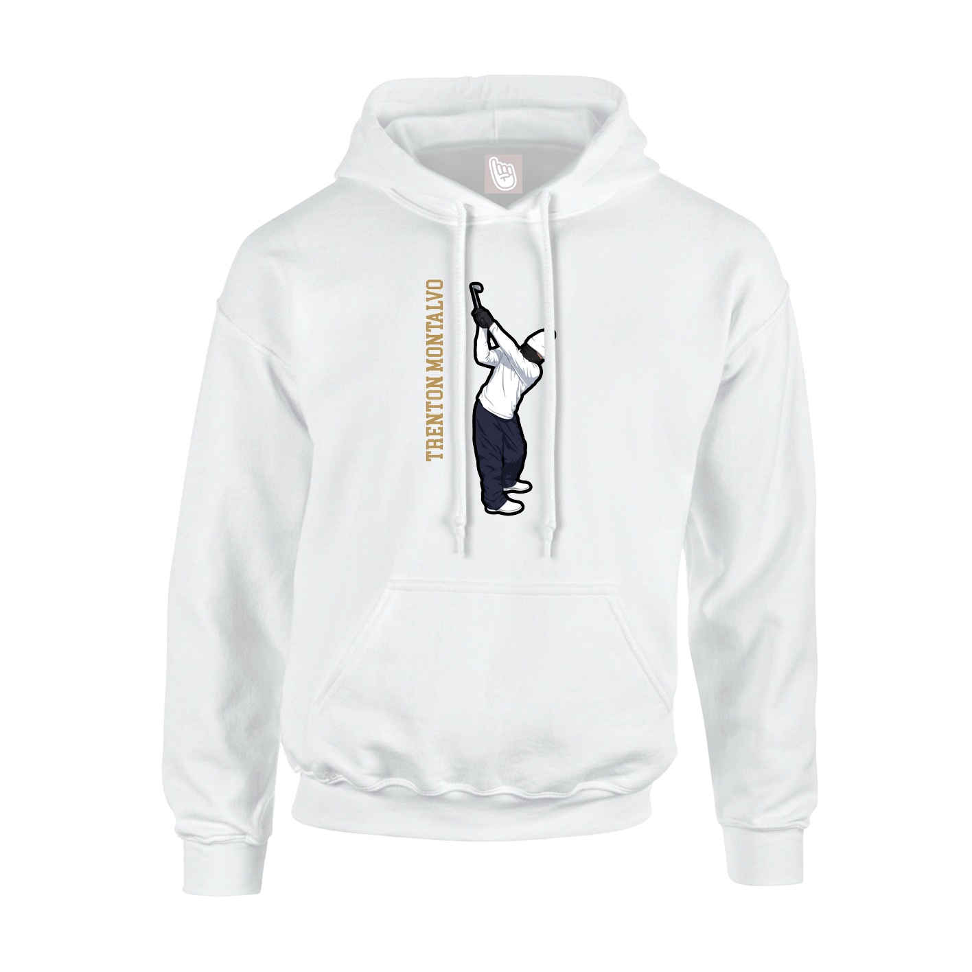 Hoodie — Name Vertical in White