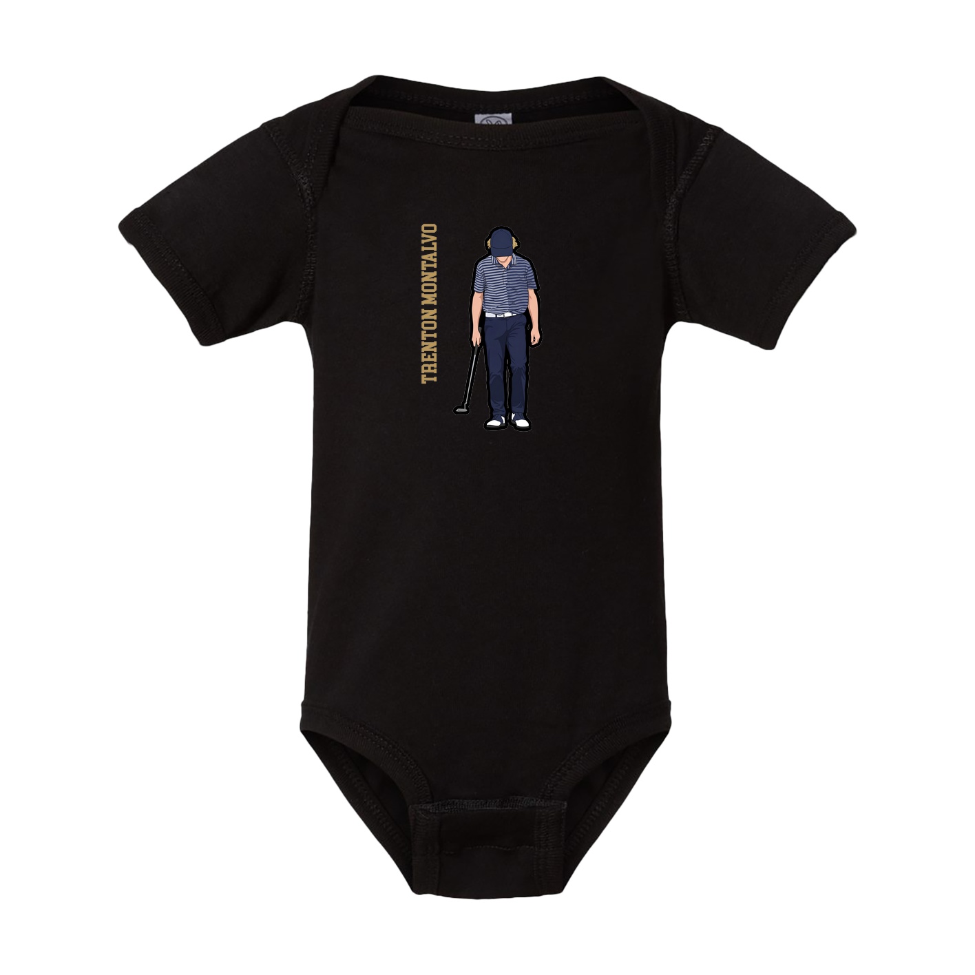 Baby Onesie — Name Vertical in Black