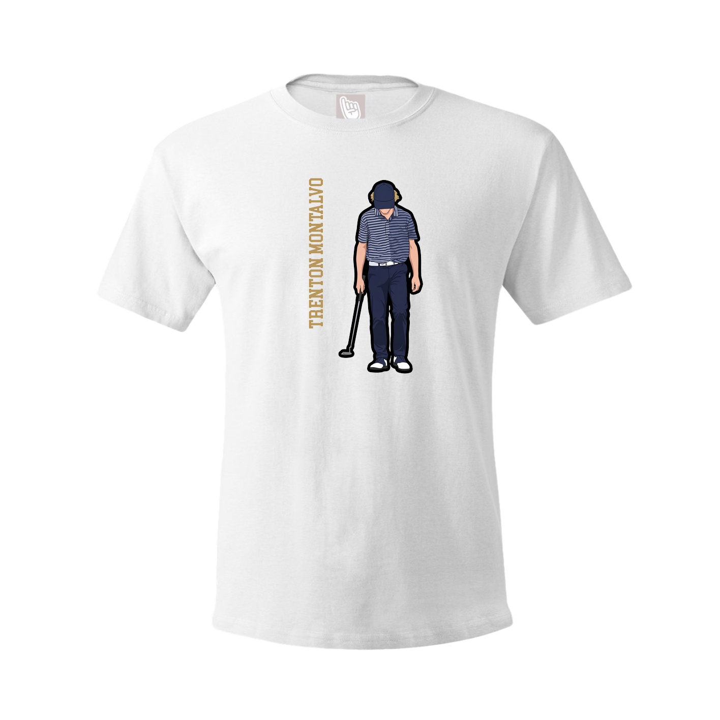 Tee — Name Vertical in White