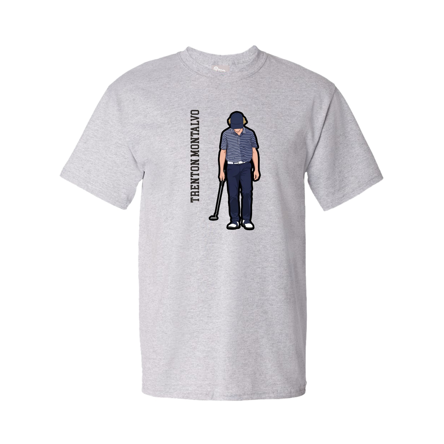Youth Tee — Name Vertical in Grey