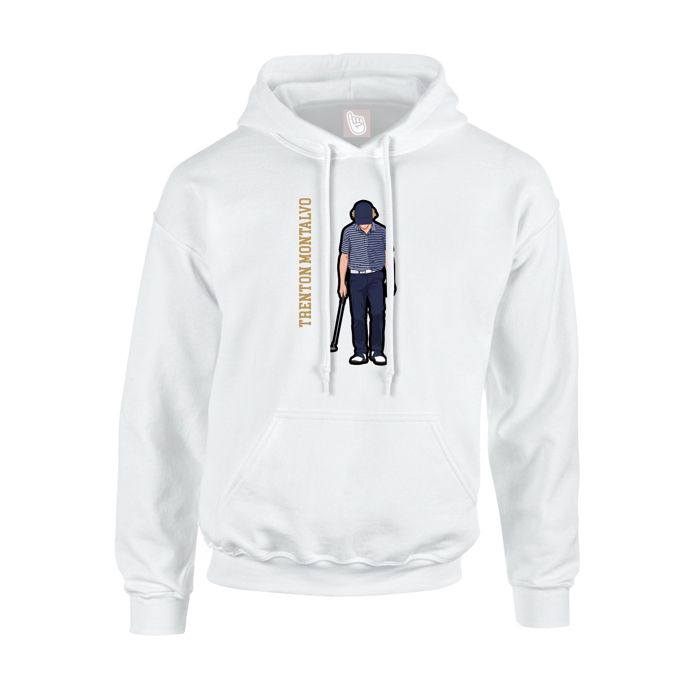 Hoodie — Name Vertical in White