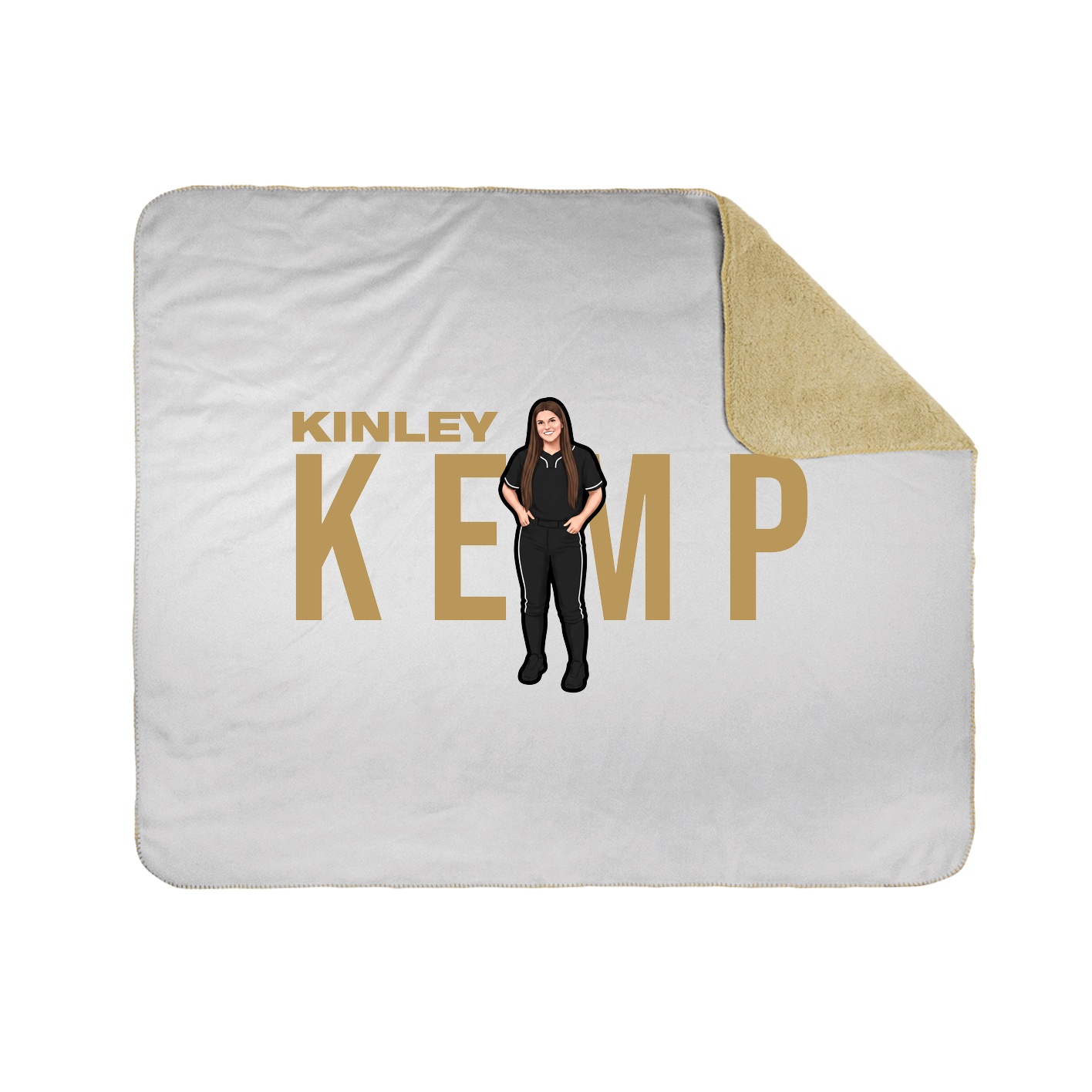 Throw Blanket — Player Name in White