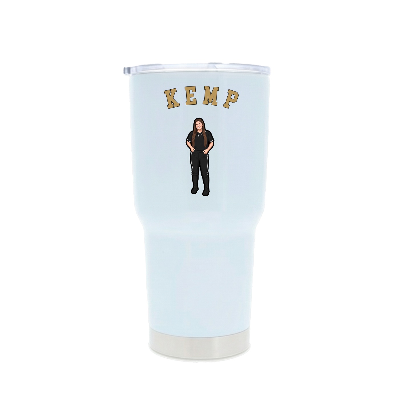 30oz Stainless Steel Tumbler — Shirsey Arch in White