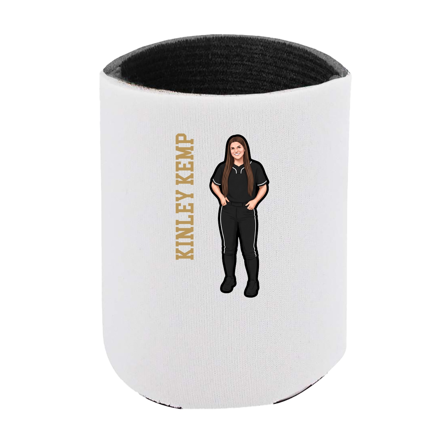 Can Holder — Name Vertical in White
