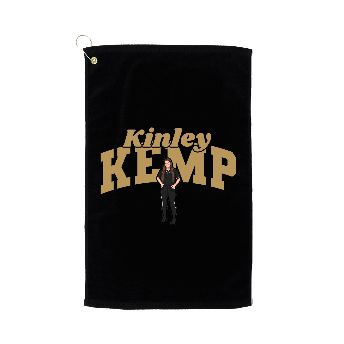 Golf Towel — Signature Arch in Black