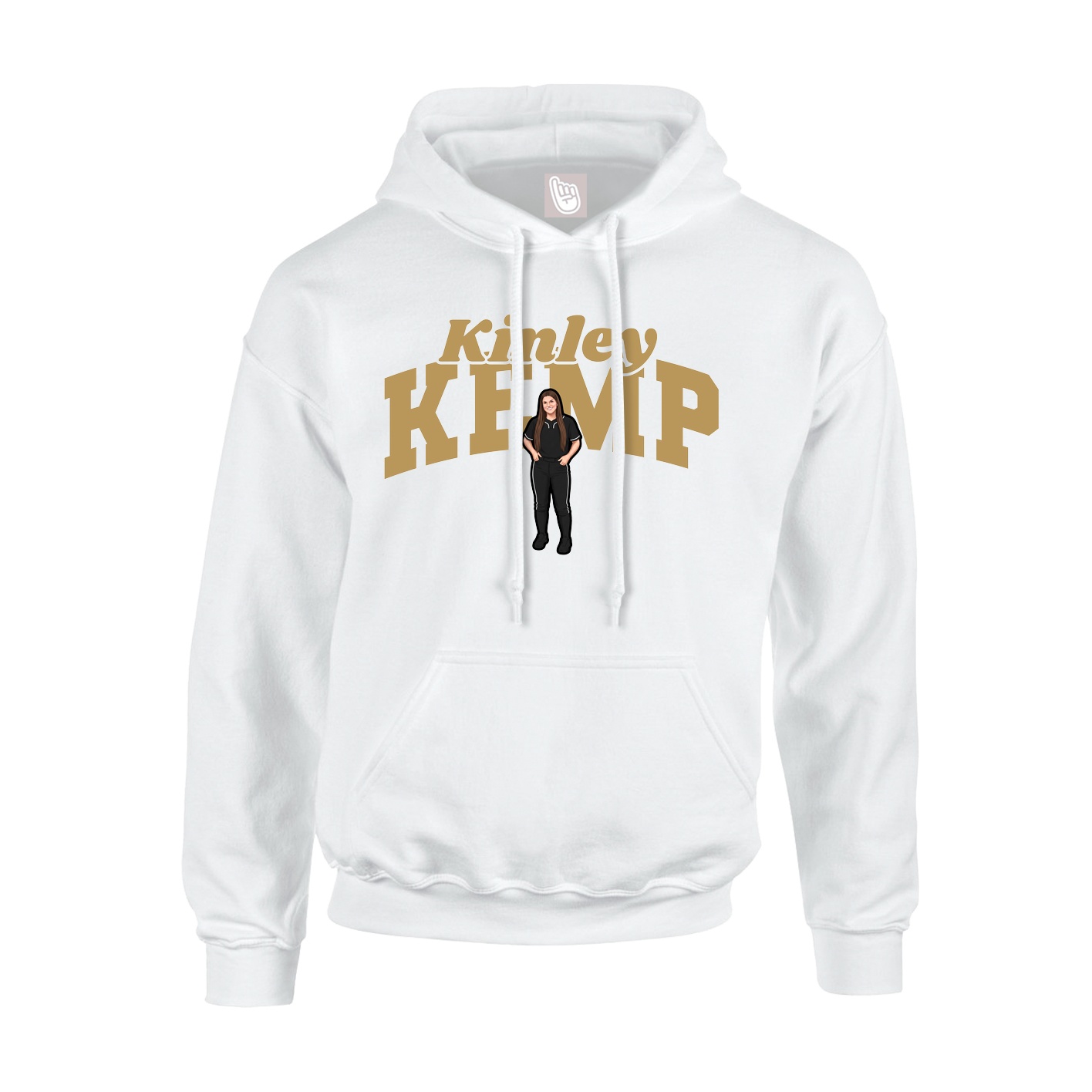 Youth Hoodie — Signature Arch in White