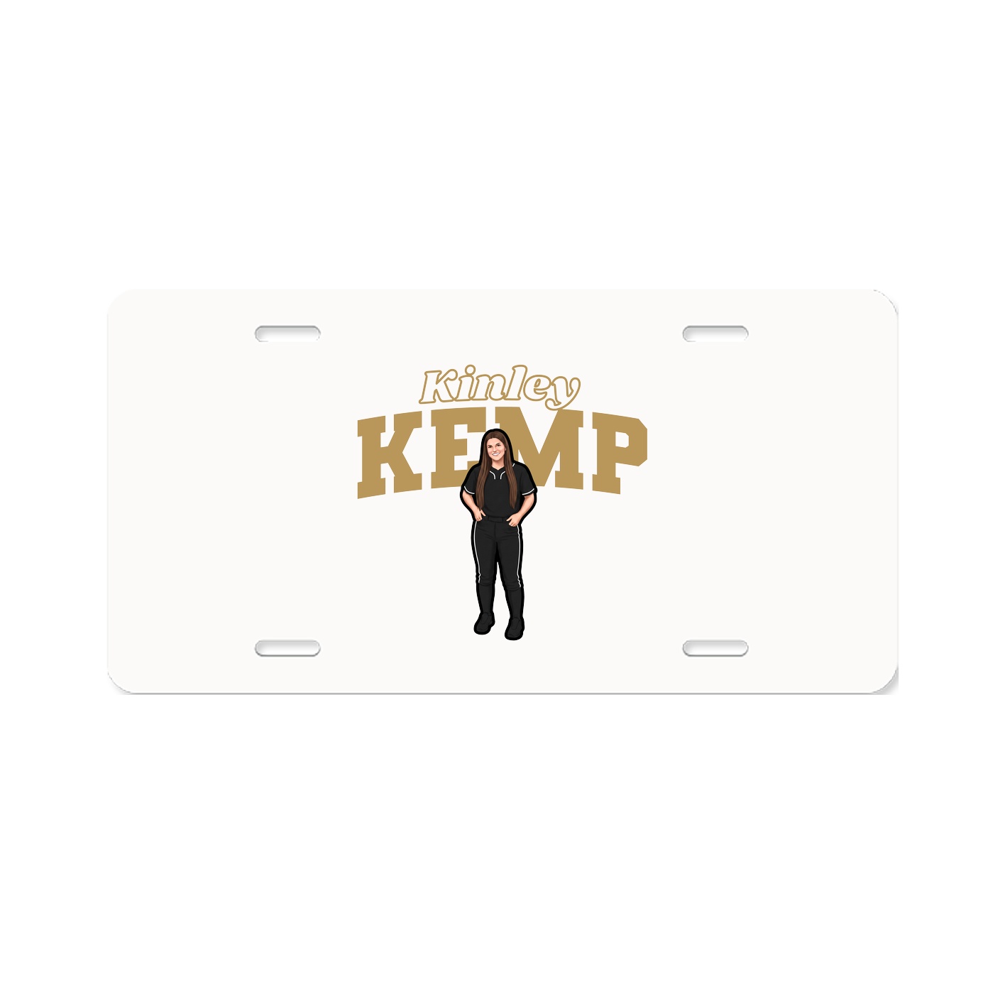 License Plate — Name Arch in Classic