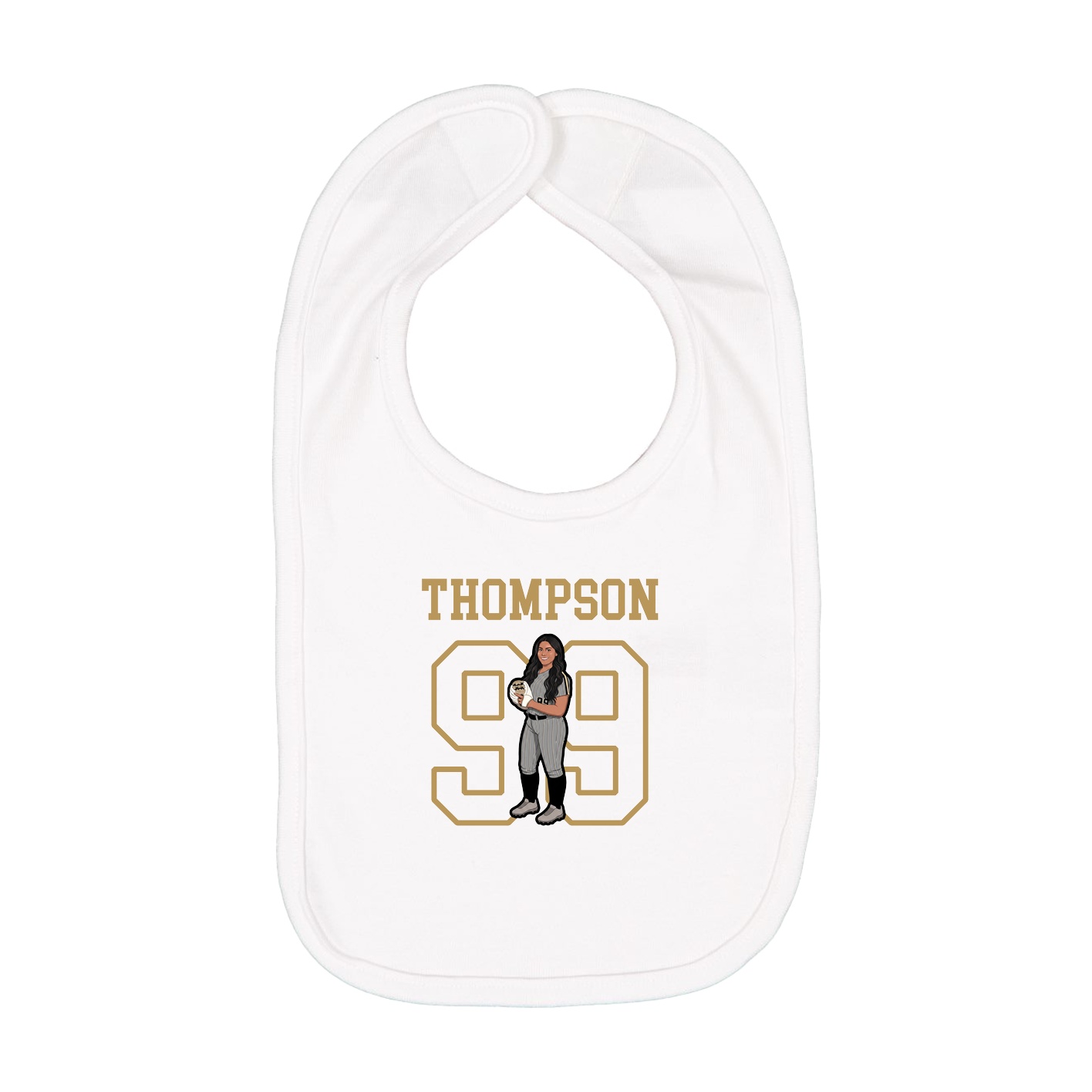 Infant Bib — Shirsey in White