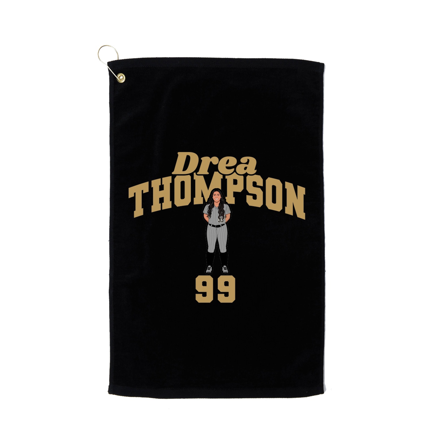 Golf Towel — Signature Arch in Black