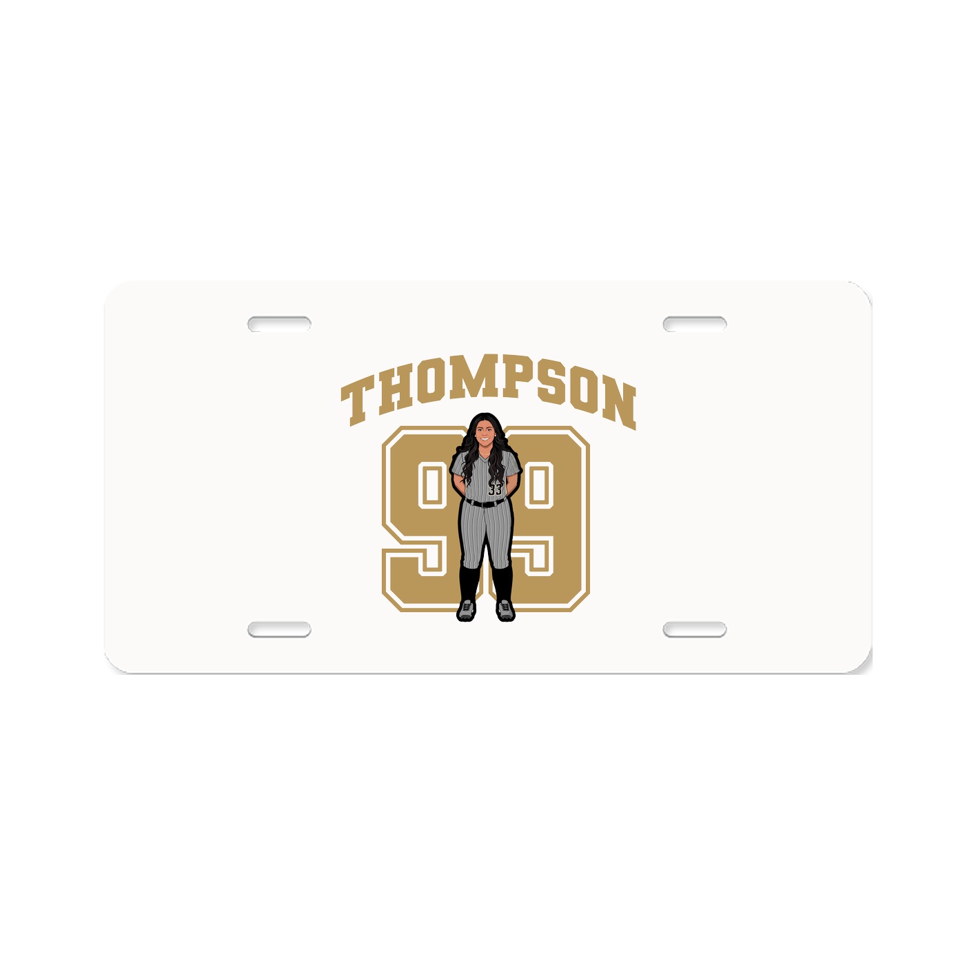 License Plate — Number in Classic
