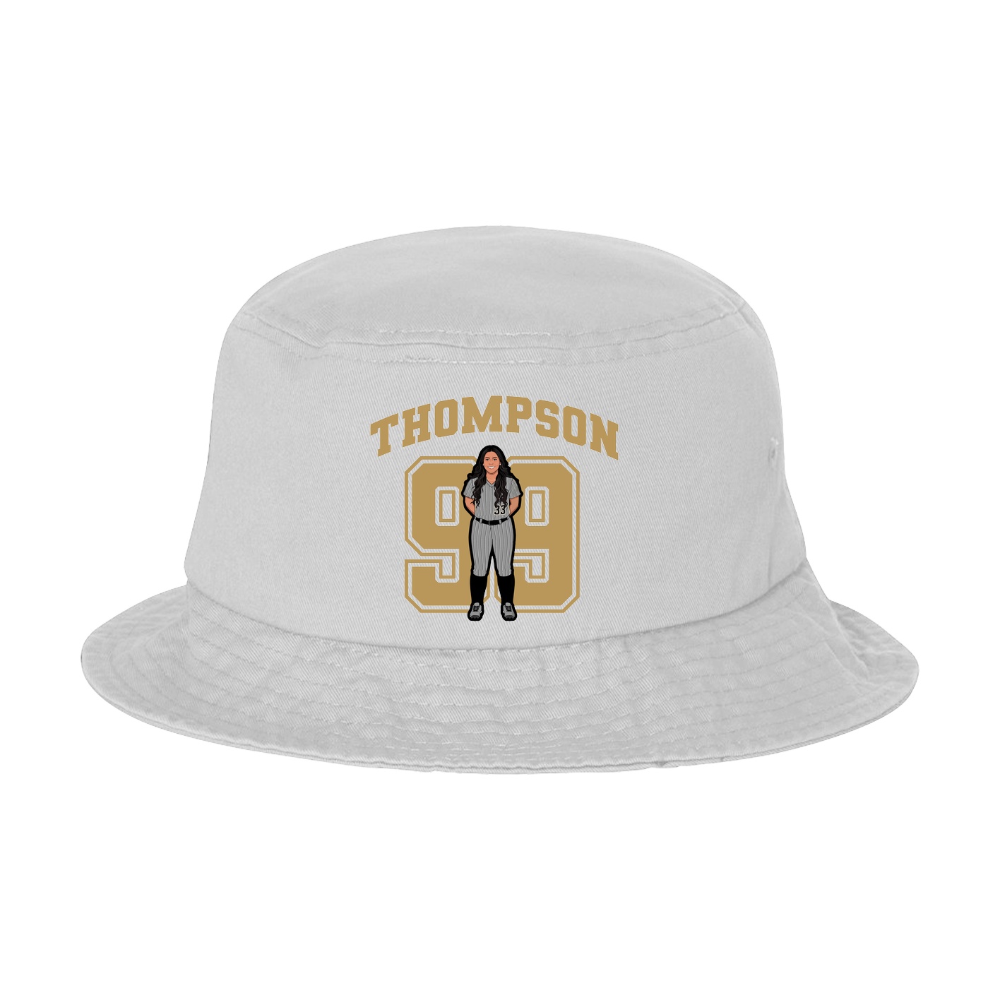 Bucket Cap — Number in White