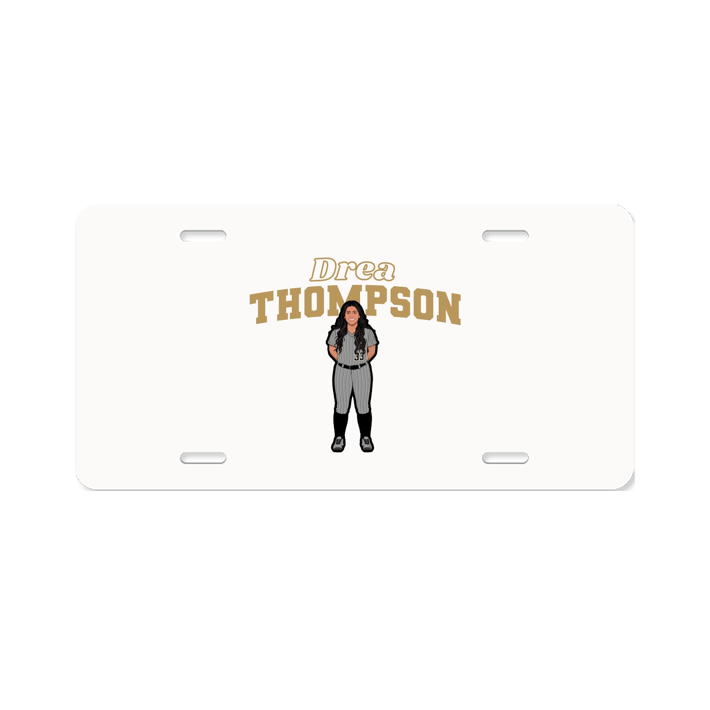 License Plate — Name Arch in Classic