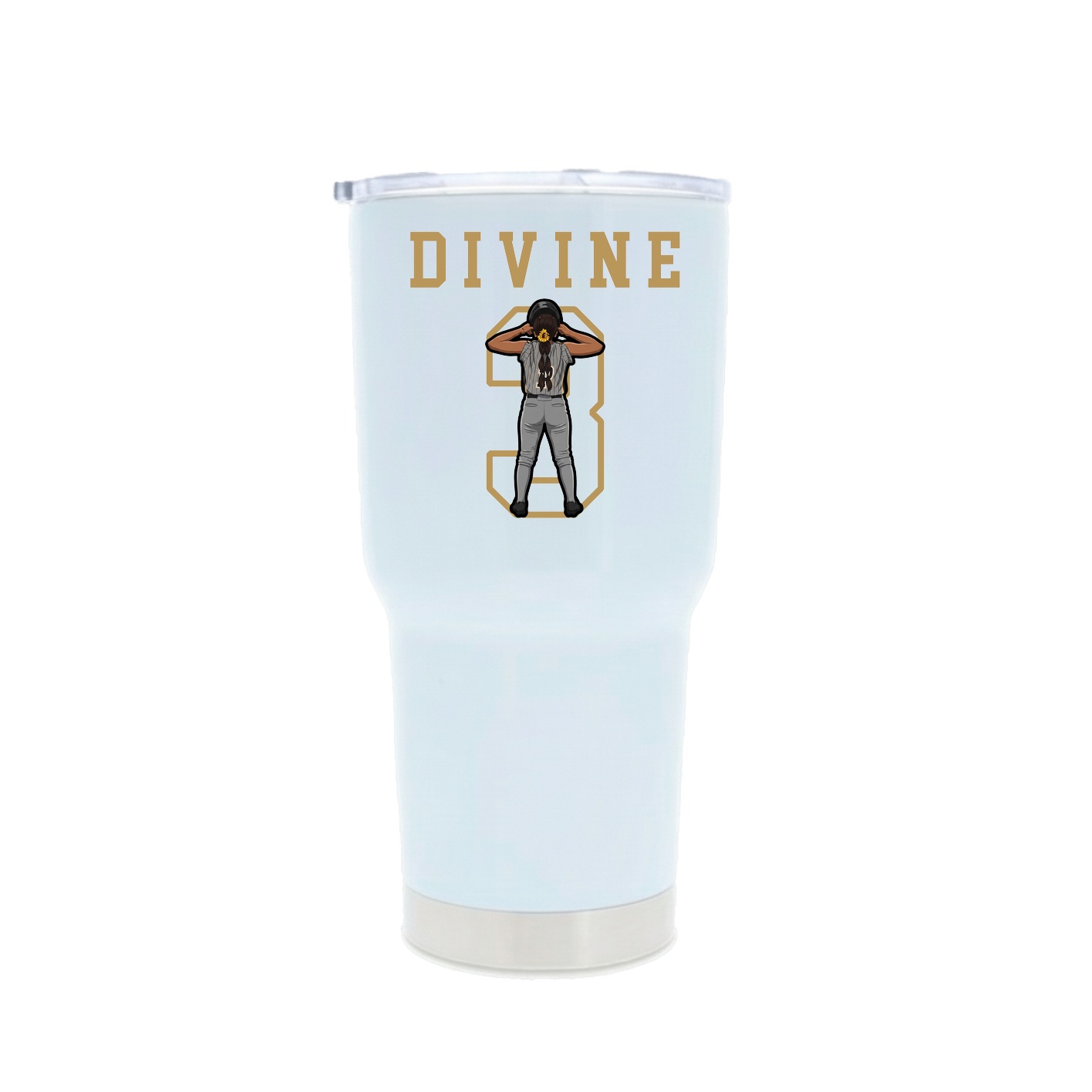 30oz Stainless Steel Tumbler — Shirsey in White