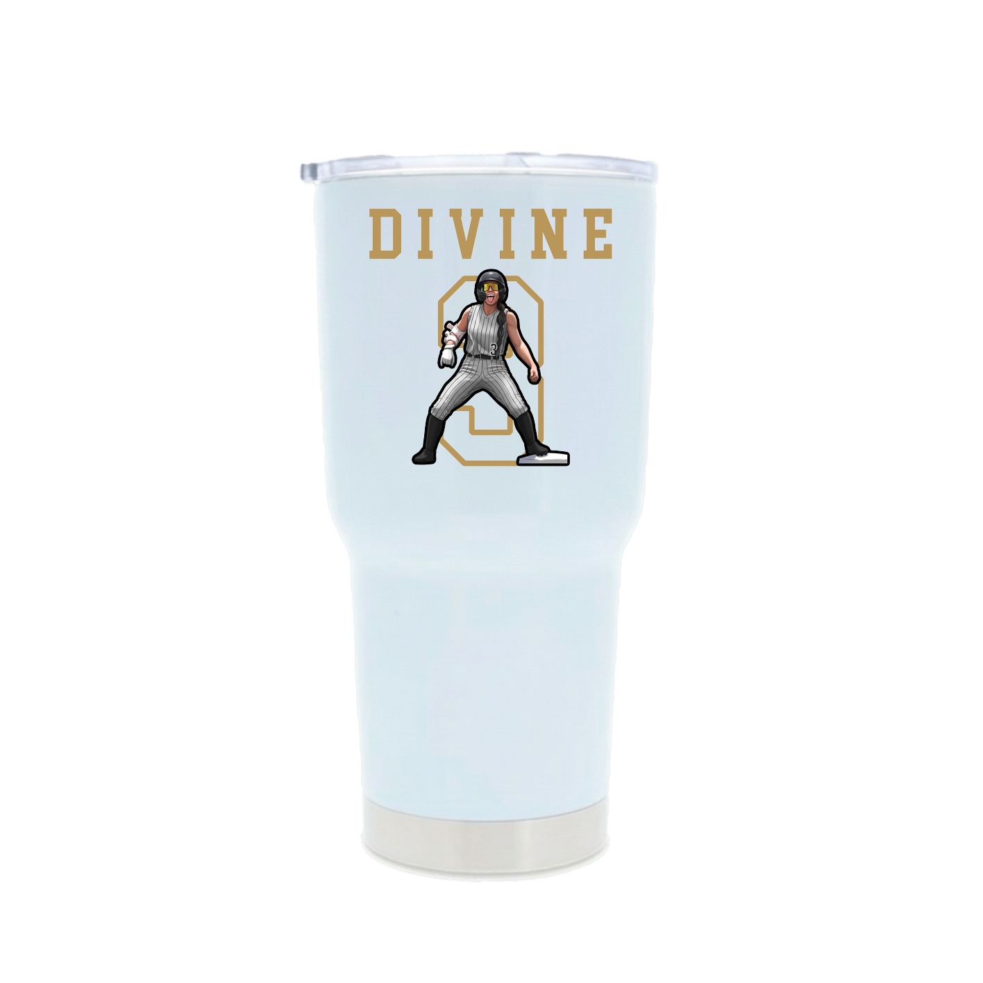 30oz Stainless Steel Tumbler — Shirsey in White