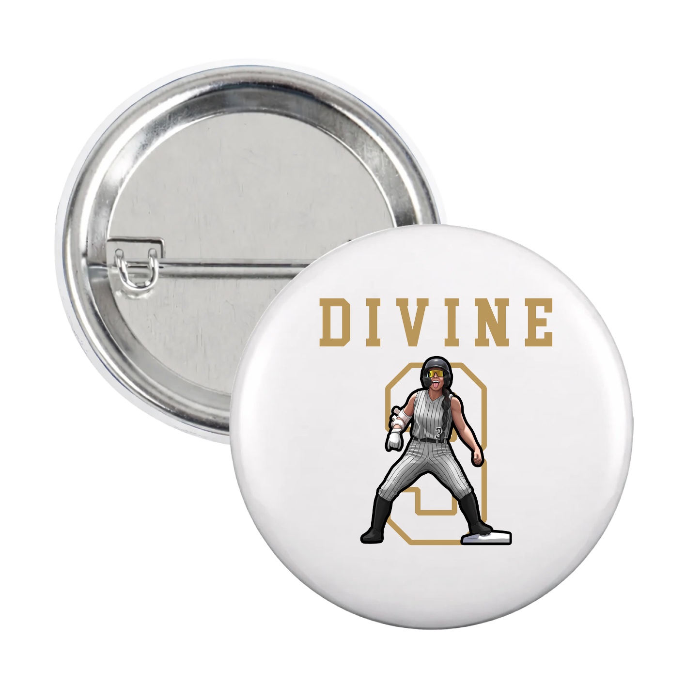 Game Day Button — Shirsey in White