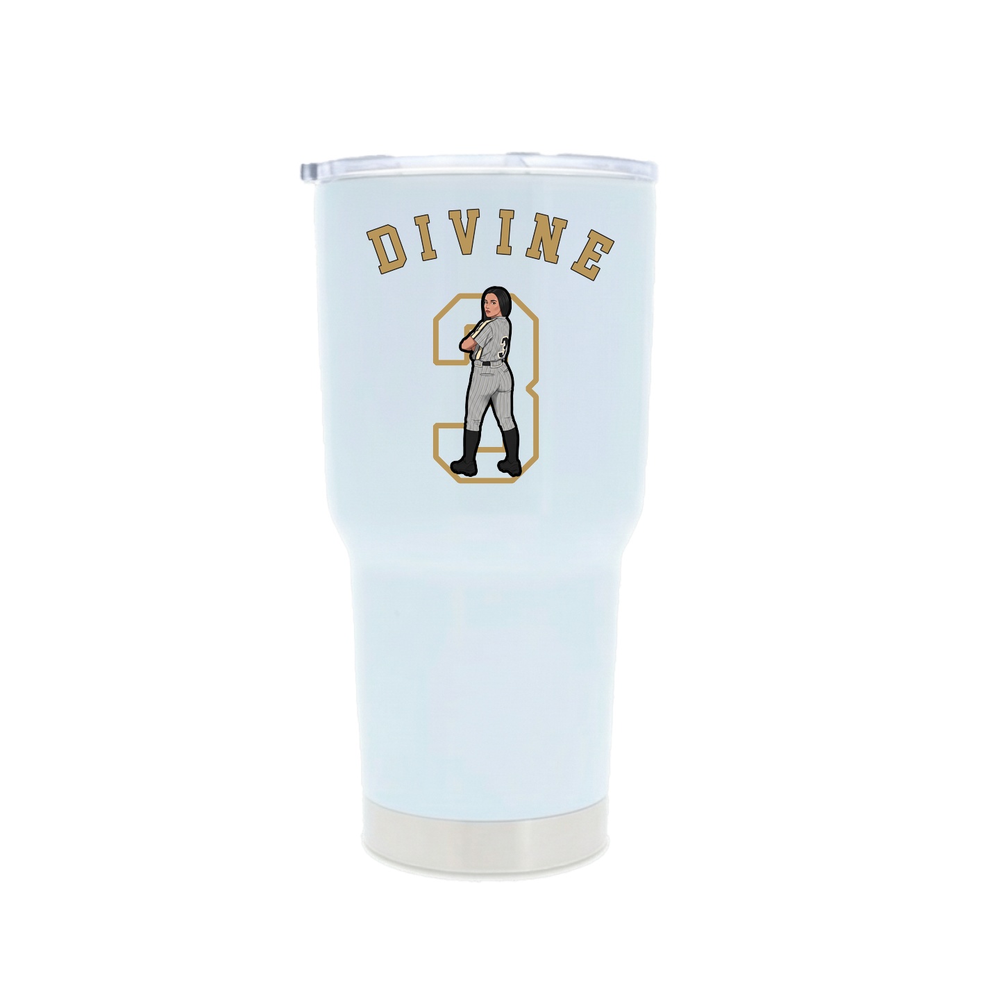 30oz Stainless Steel Tumbler — Shirsey Arch in White
