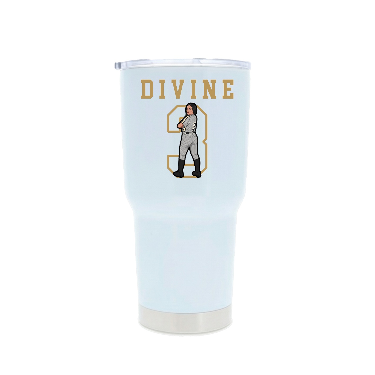 30oz Stainless Steel Tumbler — Shirsey in White