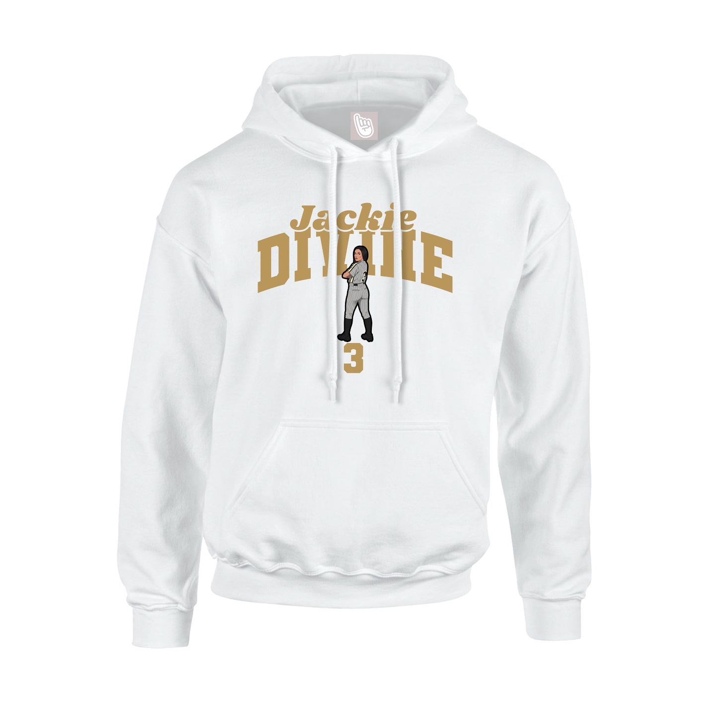Youth Hoodie — Signature Arch in White