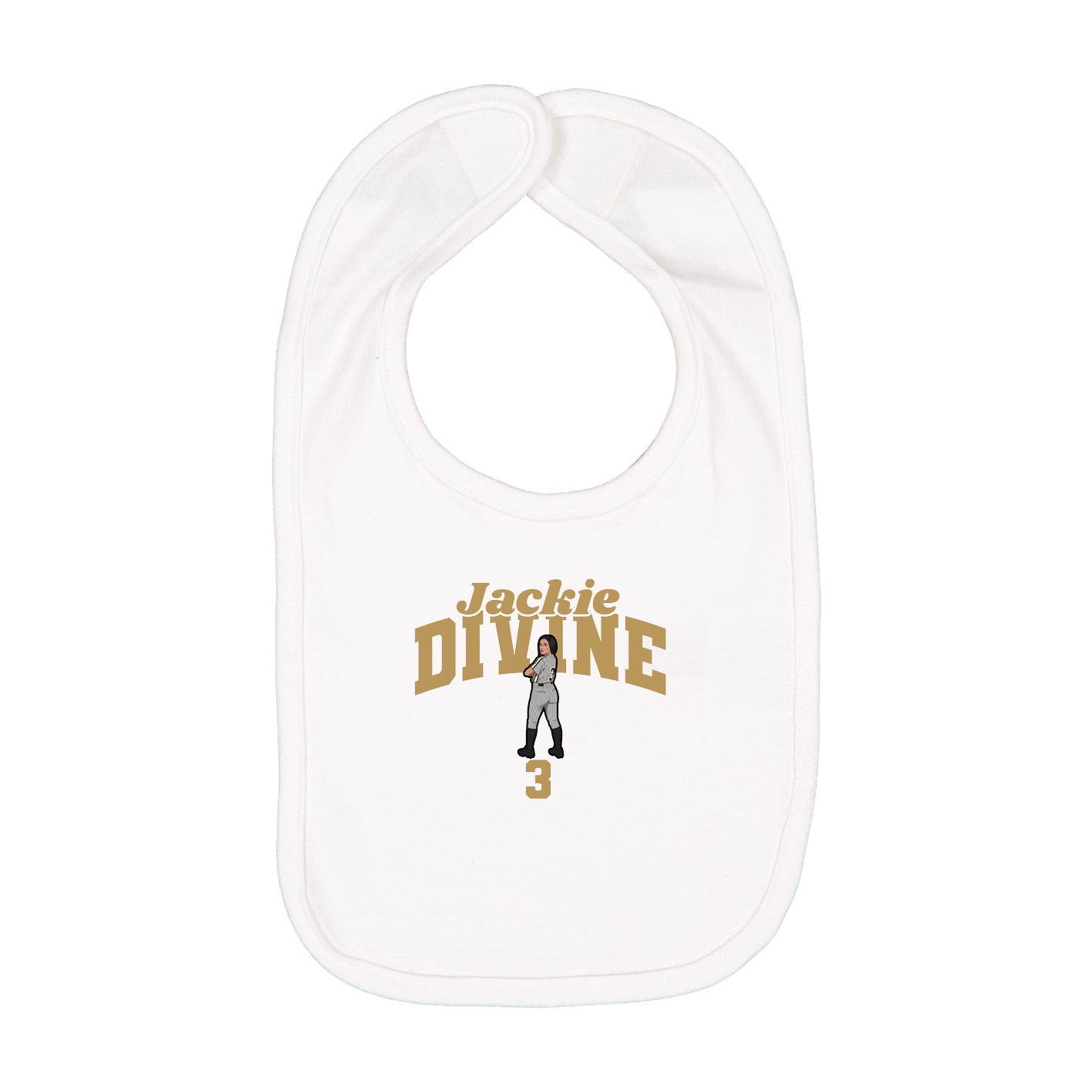 Infant Bib — Signature Arch in White