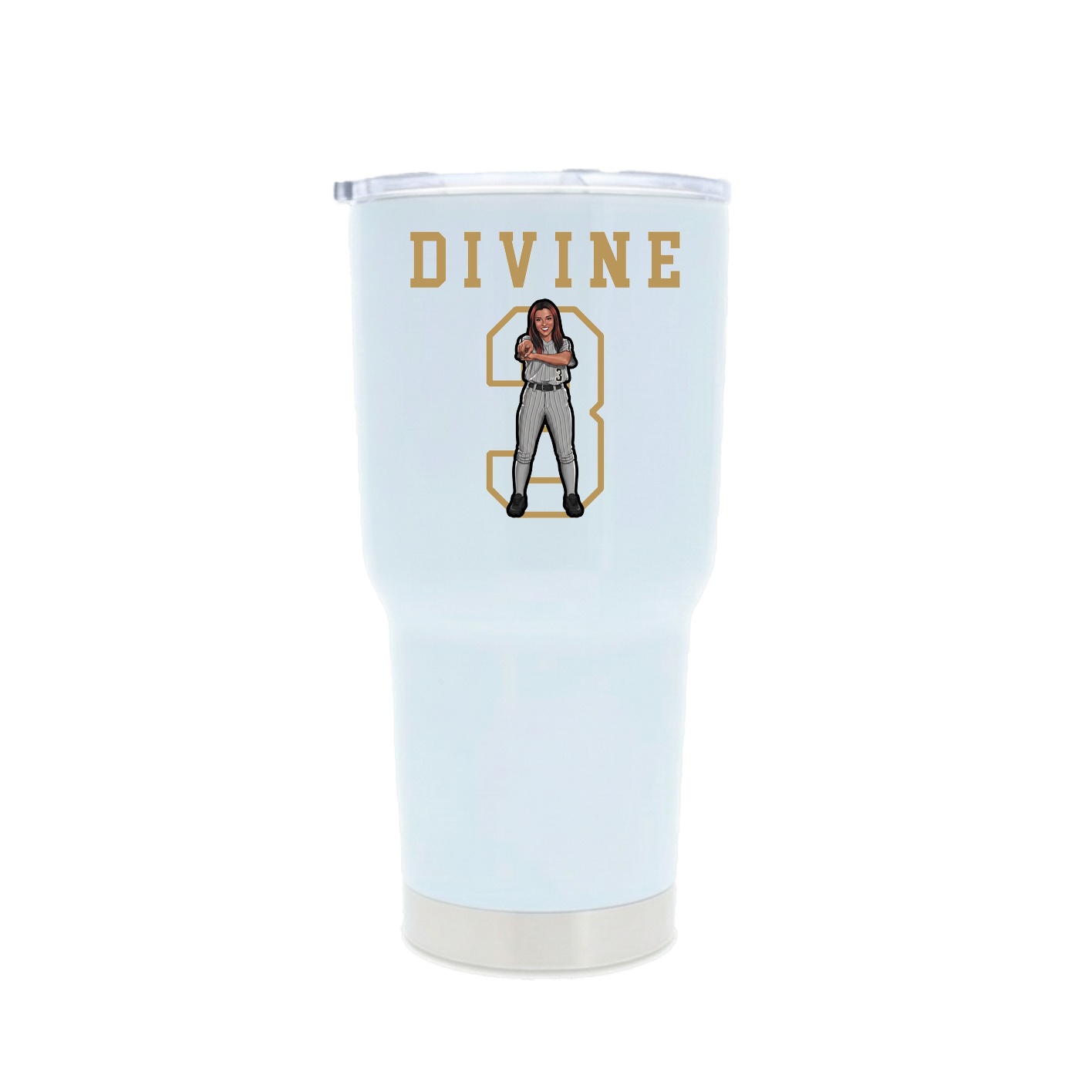 30oz Stainless Steel Tumbler — Shirsey in White