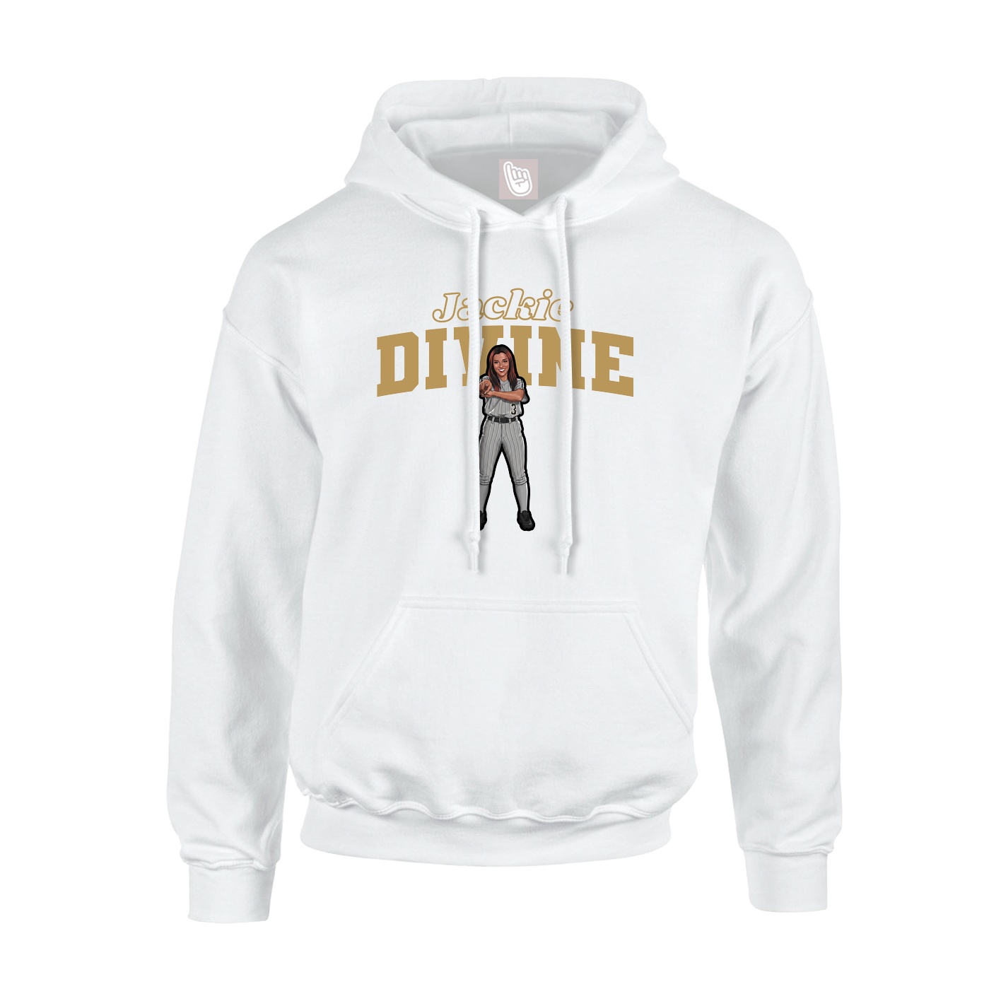 Hoodie — Name Arch in White