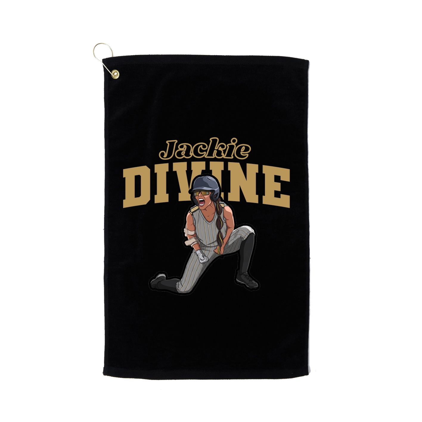 Golf Towel — Name Arch in Black