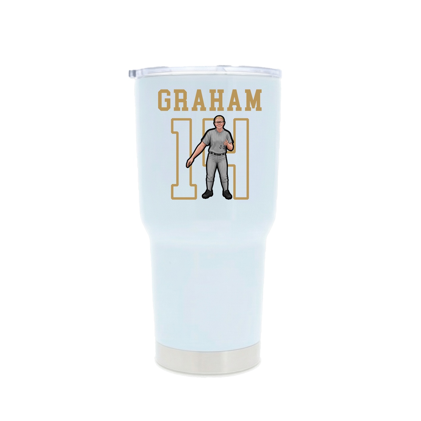 30oz Stainless Steel Tumbler — Shirsey in White