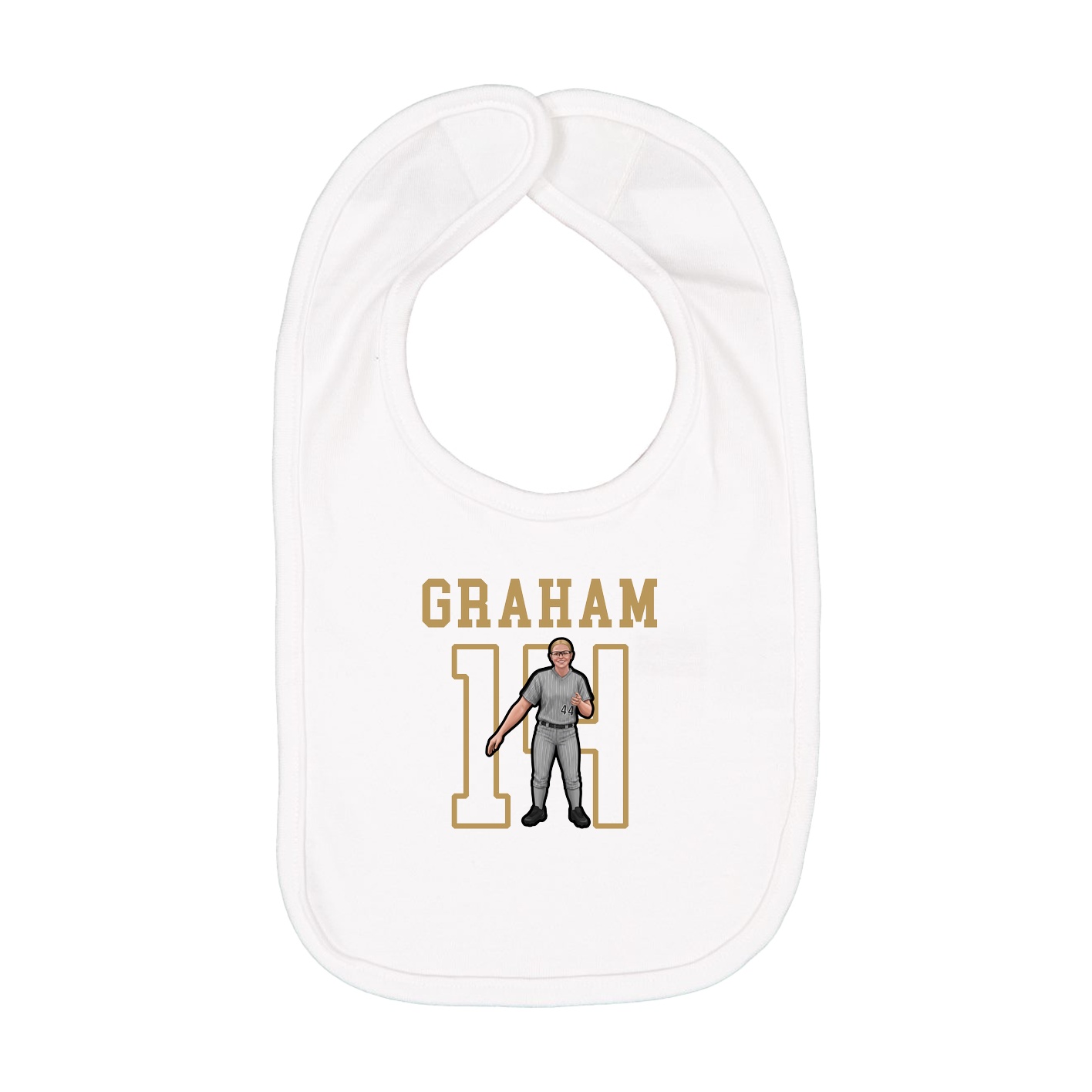 Infant Bib — Shirsey in White