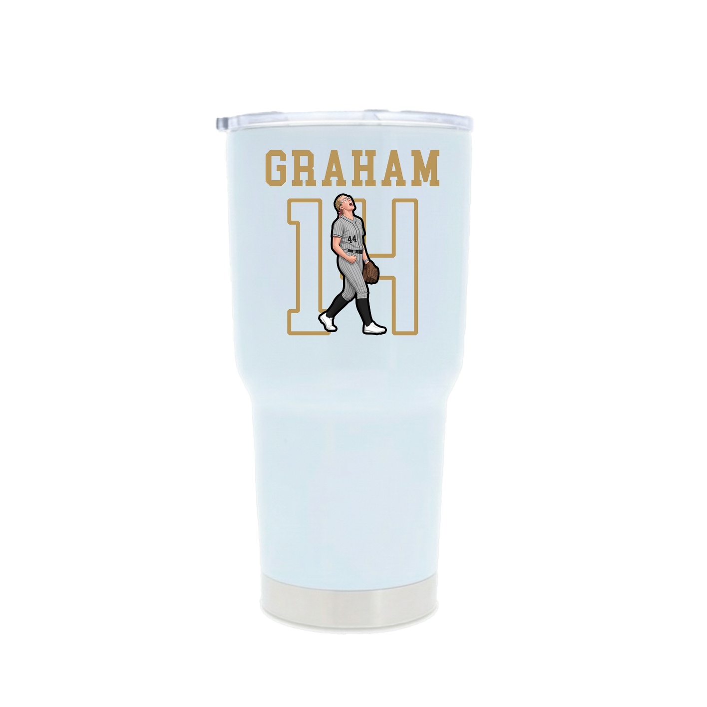 30oz Stainless Steel Tumbler — Shirsey in White