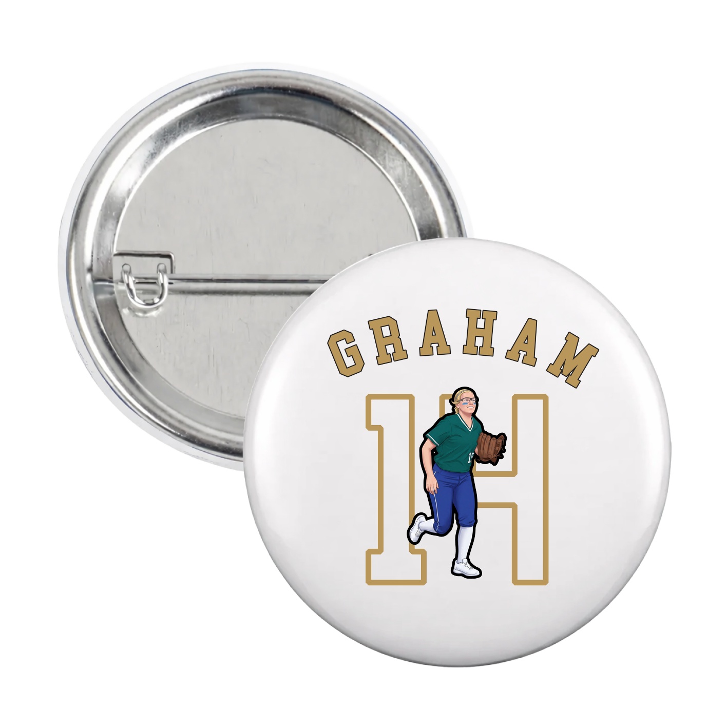 Game Day Button — Shirsey Arch in White