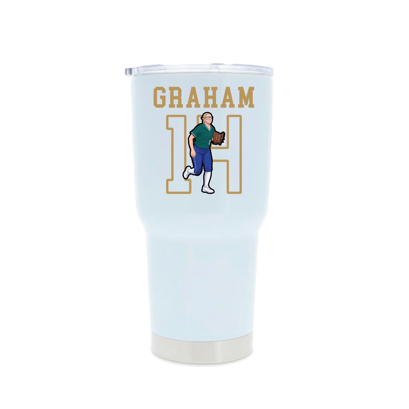 30oz Stainless Steel Tumbler — Shirsey in White
