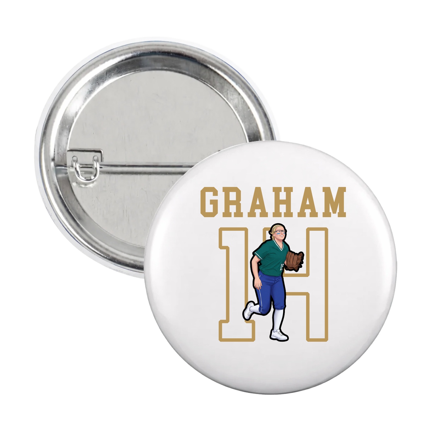 Game Day Button — Shirsey in White