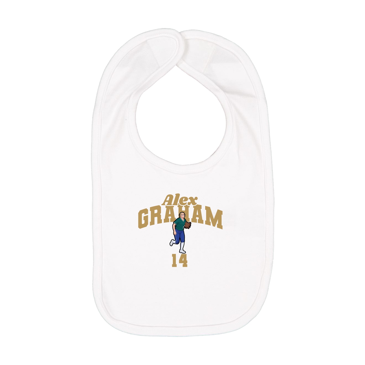 Infant Bib — Signature Arch in White