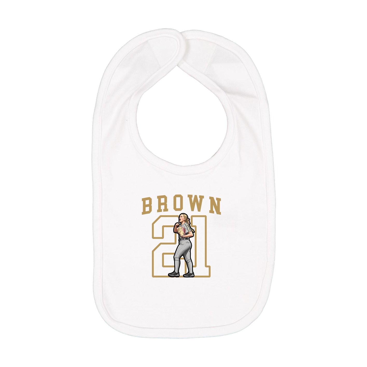 Infant Bib — Shirsey in White