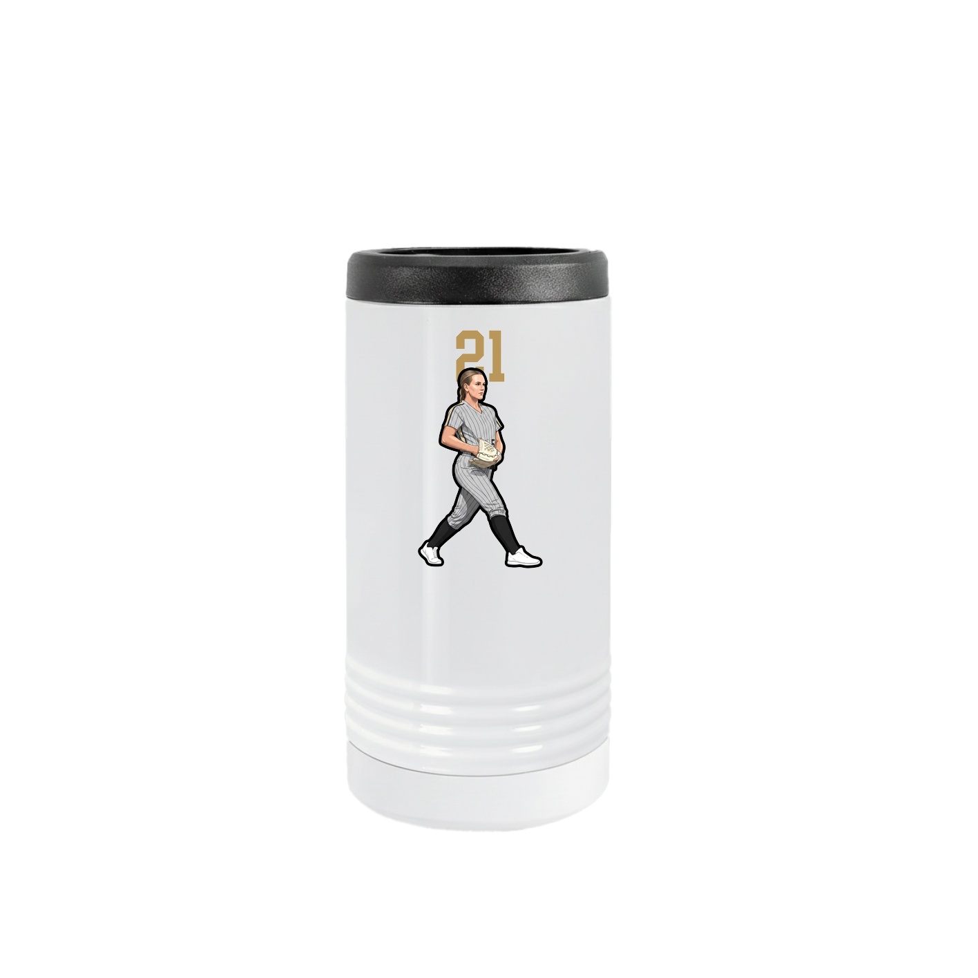 Slim Beverage Holder — Number Top in White