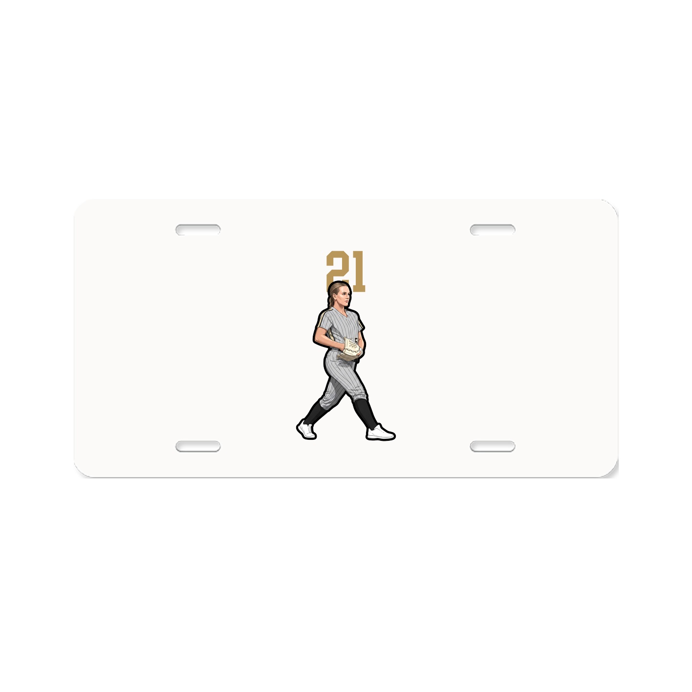 License Plate — Number Top in Classic