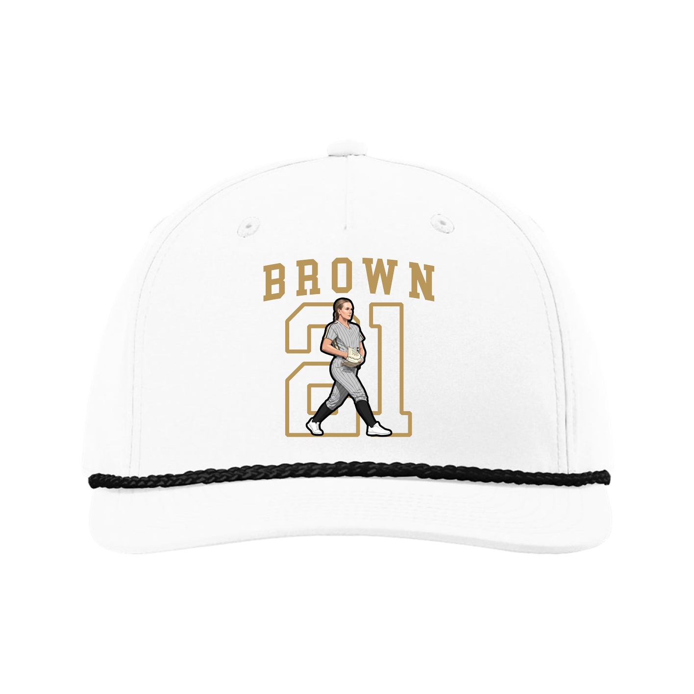 Five-Panel Classic Rope Cap — Shirsey in White