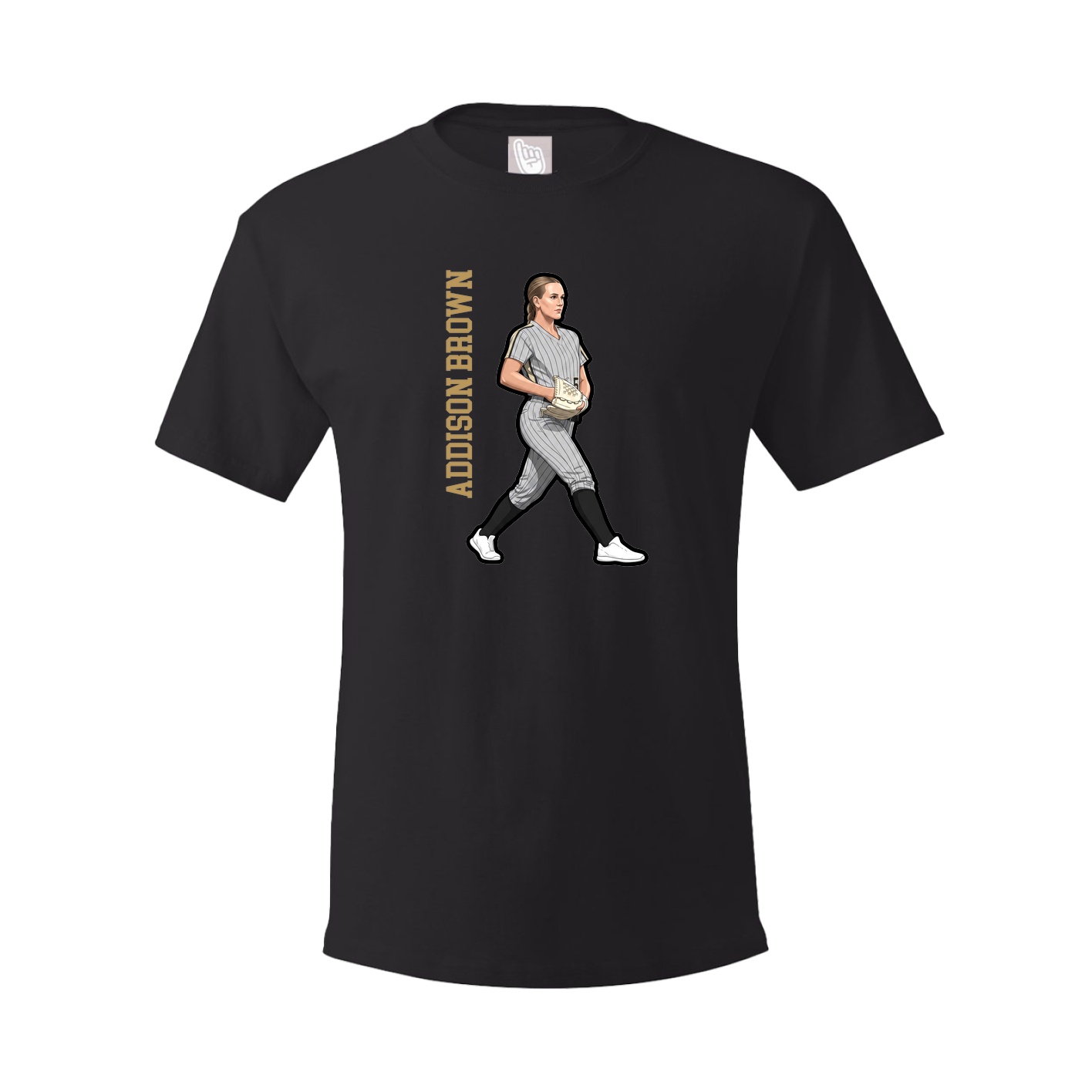 Tee — Name Vertical in Black