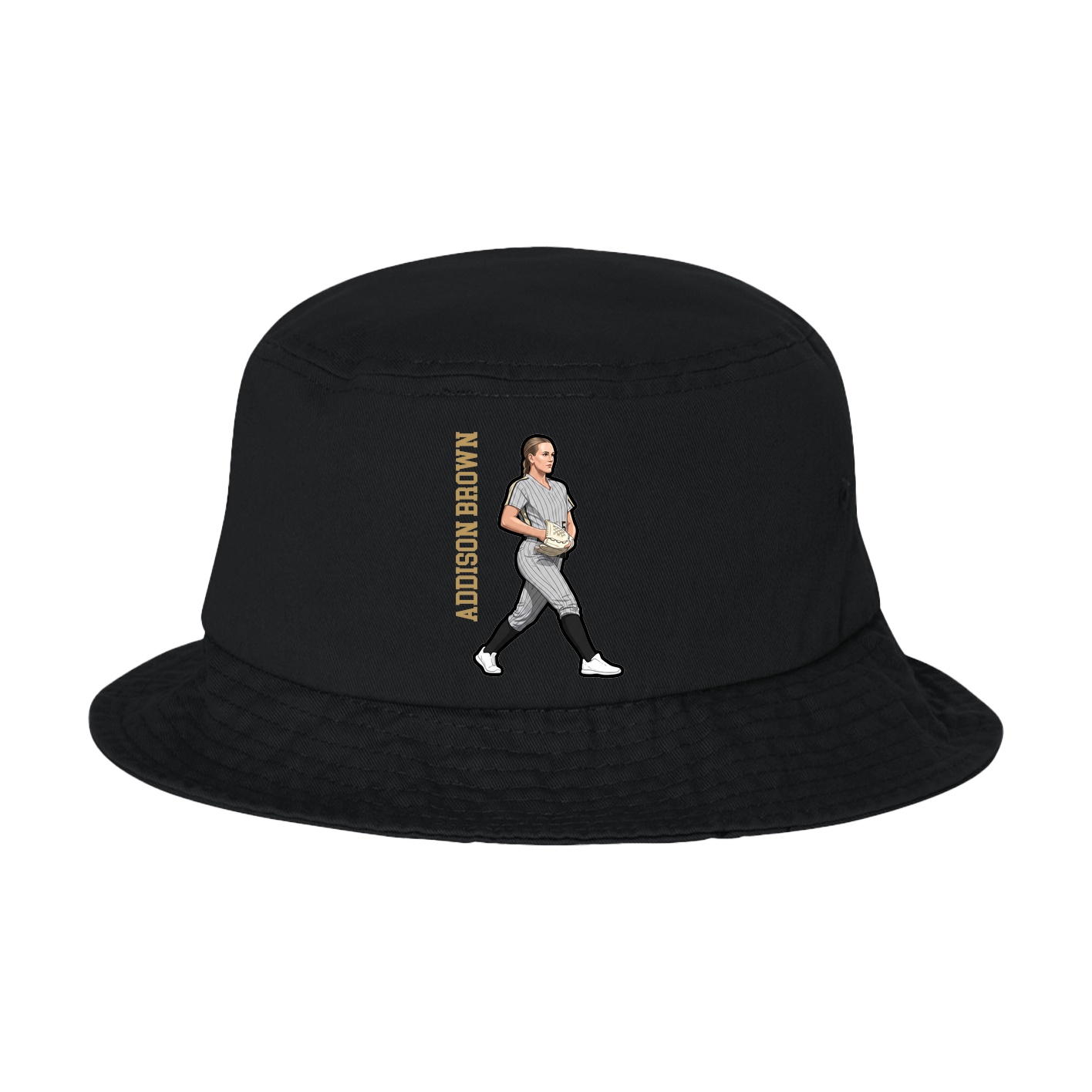 Bucket Cap — Name Vertical in Black
