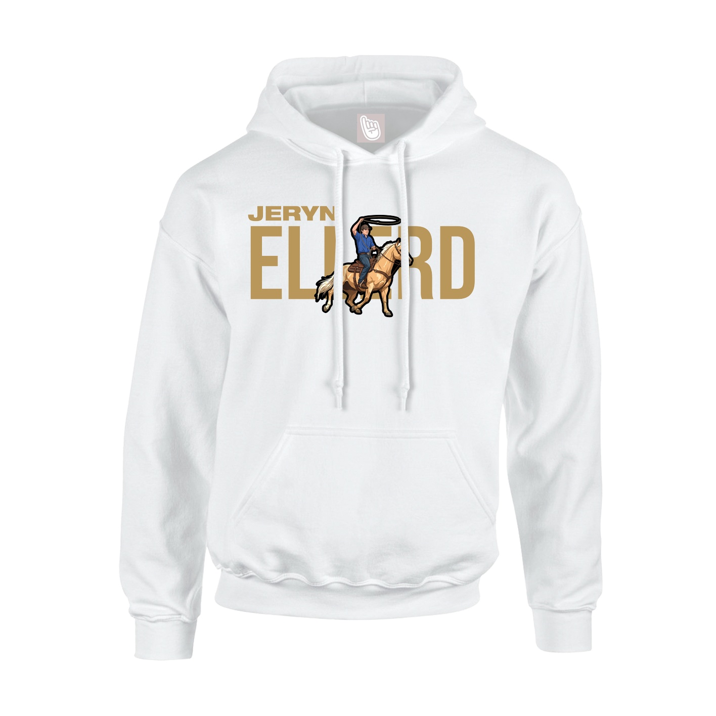 Youth Hoodie — Player Name in White