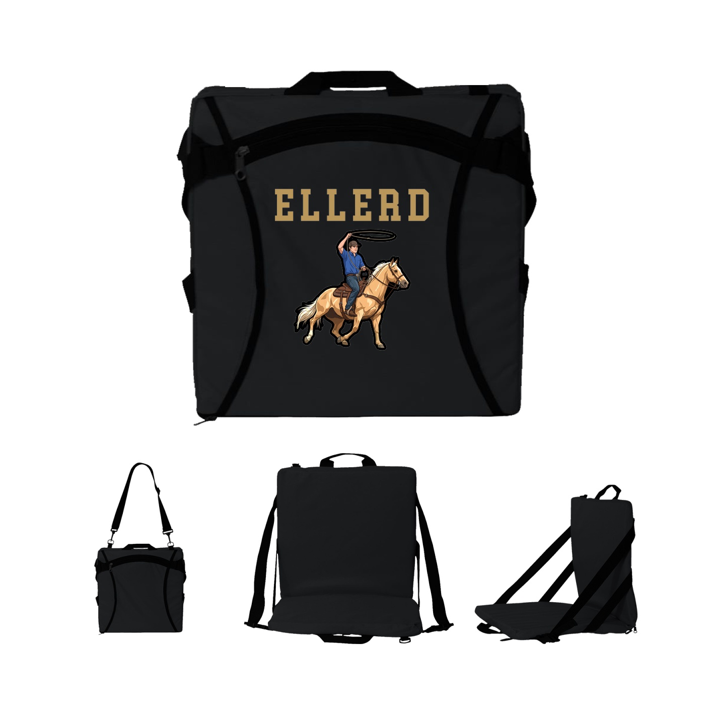 Folding Stadium Seat — Shirsey in Black