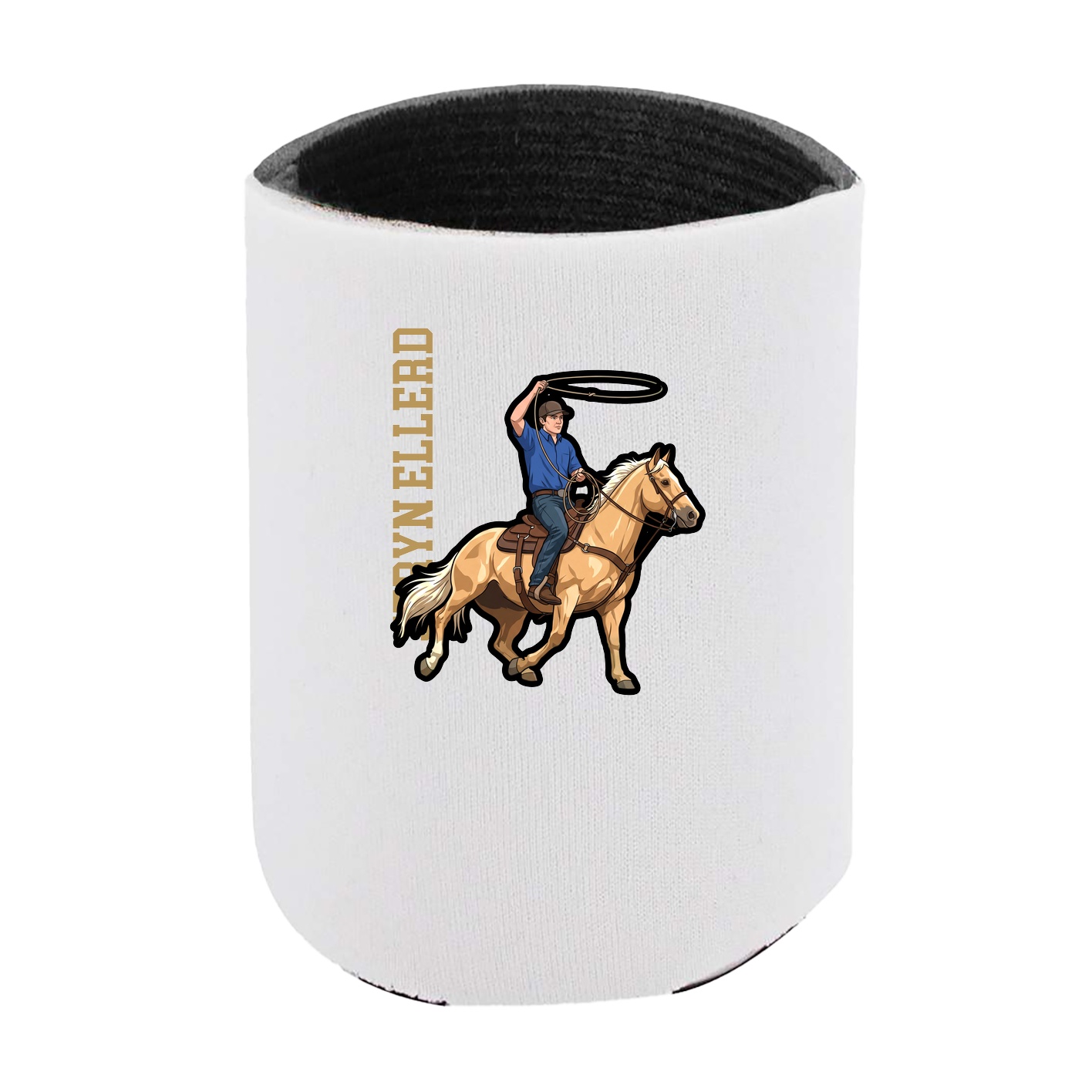 Can Holder — Name Vertical in White