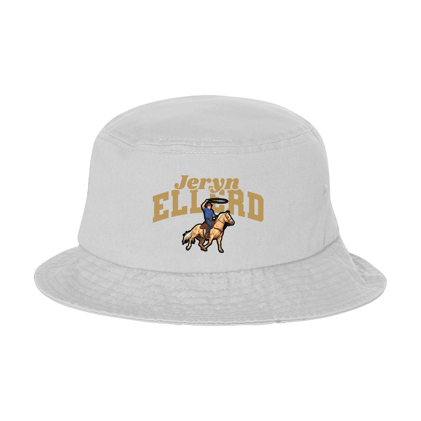 Bucket Cap — Signature Arch in White